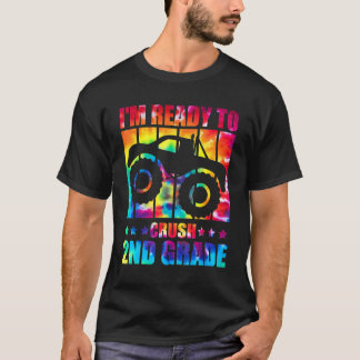 2年生のモンスタートラック絞り染めを潰す準備ができている Tシャツ