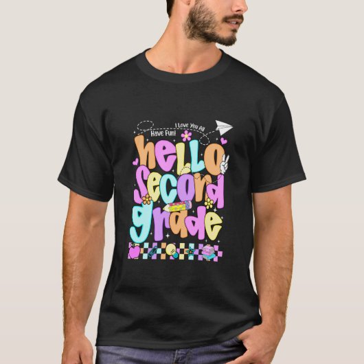 2年生の元気な初登校お茶 Tシャツ (正面)