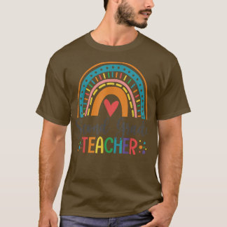 2年生の先生おもしろカラフル虹バック Tシャツ