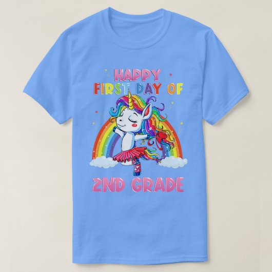 2年生の先生と学生の子供の幸せな1日目 Tシャツ (デザイン正面)