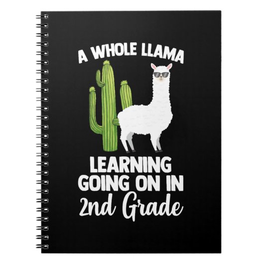 2年生の先生と生徒の学校生活 ラマ ノートブック (正面)