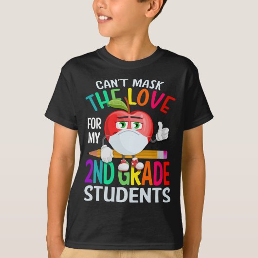 2年生の先生の愛教えを隠せない Tシャツ (正面)