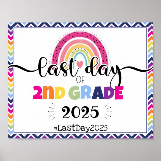 2年生の写真プロップサインの最終日 ポスター (正面)