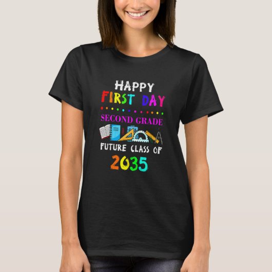 2年生の初めての登校日、未来のクラスメイトと Tシャツ (正面)