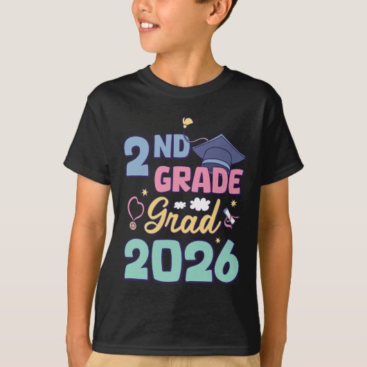 2年生の卒業おめでとう 2026 2年生の卒業 Tシャツ (正面)