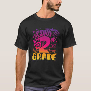 2年生の女の子の最初の日に戻る学校先生 Tシャツ