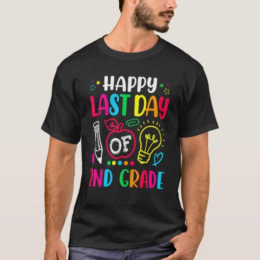 2年生の学生とTeの幸せな最終日 Tシャツ (正面)