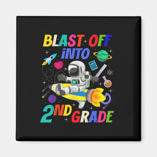 2年生の宇宙バックトゥスクールセコ マグネット (正面)