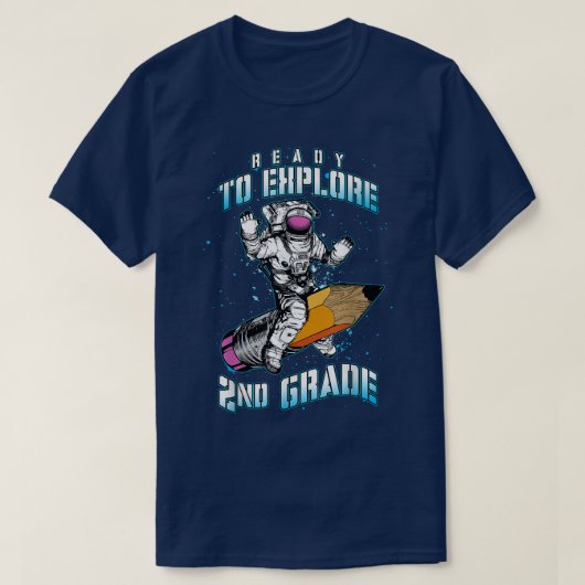 2年生の宇宙飛行士を学校に戻す準備ができている Tシャツ (デザイン正面)