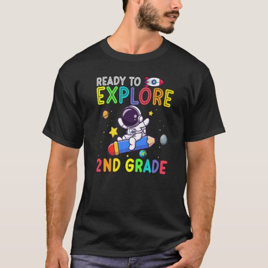 2年生の宇宙飛行士を学校に戻す準備ができている Tシャツ (正面)