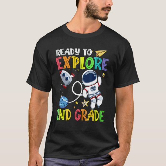 2年生の宇宙飛行士を学校に戻す準備ができている Tシャツ (正面)