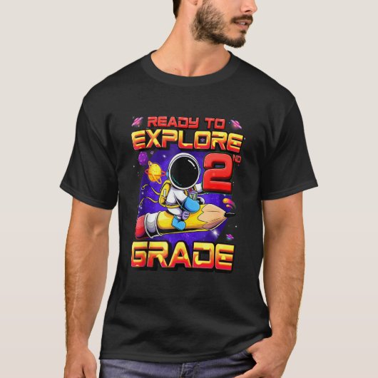 2年生の宇宙飛行士を学校に戻す準備ができている Tシャツ (正面)