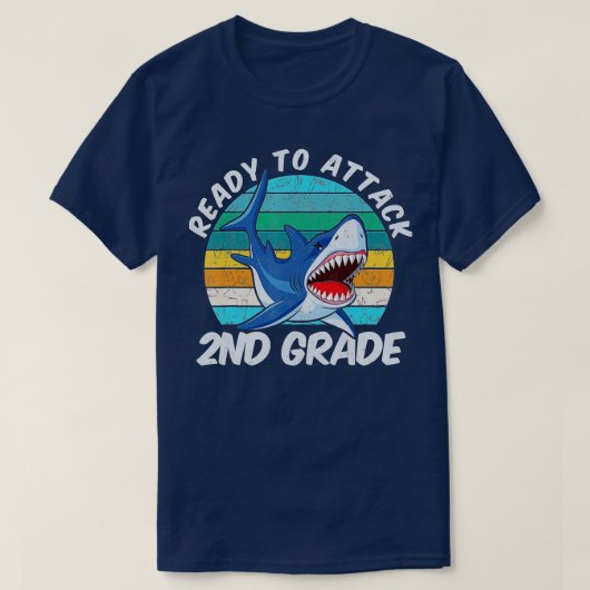 2年生の少年を攻撃する準備ができている新学期(5) Tシャツ (デザイン正面)