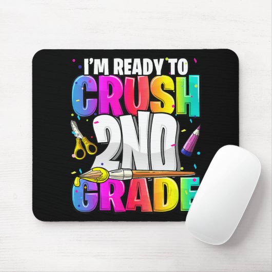 2年生の新学期・アート・キを潰す準備ができている マウスパッド (マウス)