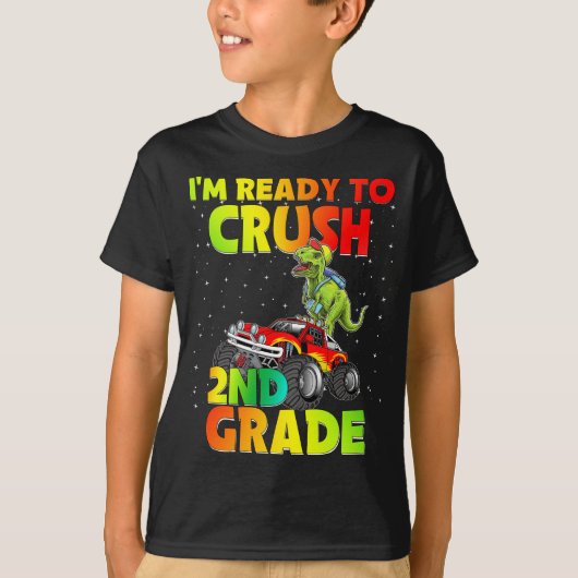 2年生の新学期・ディノスを潰す準備ができている Tシャツ (正面)