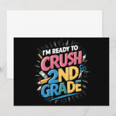 2年生の新学期、準備万端！ 招待状 (正面/裏面)