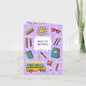 2年生の最初の日おめでとう!ようこそ! 招待状 (裏面)