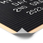 2年生の最初の日学校の最初の日 ポスター (角)