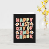 2年生の最後の日かわいいグルービー2年生のお茶 カード (黄色い花)