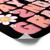 2年生の最後の日かわいいグルービー2年生のお茶 ポスター (角)