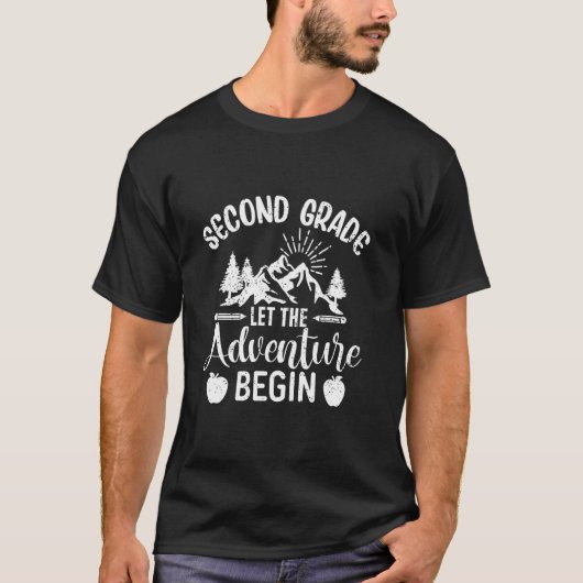 2年生は冒険を学校に戻す Tシャツ (正面)