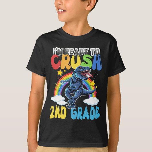 2年生を潰す準備ができている恐竜 Tシャツ (正面)