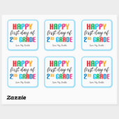 2年生カラフルの学校のステッカー（正方形） スクエアシール (シート)