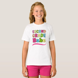 2年生カラフルの赤ちゃん新学期 Tシャツ