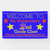 2年生クラスのおもしろい星へようこそ 横断幕 (横)