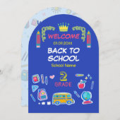 2年生クールの後学を治めよう 招待状 (正面/裏面)