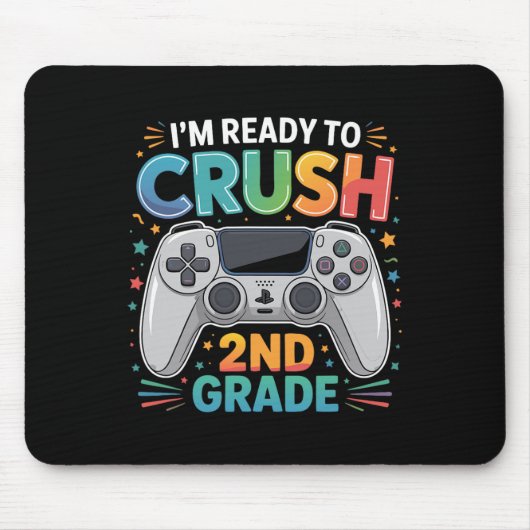 2年生ゲーマー学生として活躍する準備ができてる マウスパッド (正面)