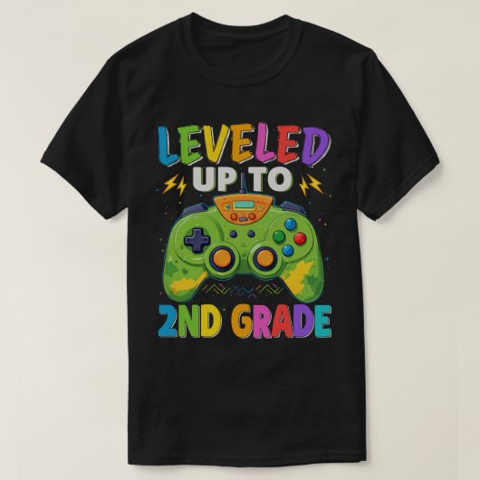 2年生ゲーマー新学期少年まで平準化 Tシャツ (デザイン正面)