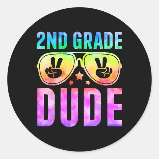 2年生ダデクール絞り染め新学期第2 ラウンドシール (正面)