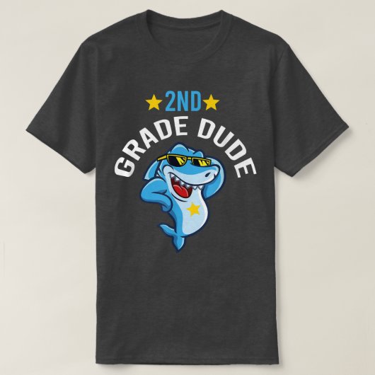 2年生ダデシャークカッコいい2年生おもしろい戻り Tシャツ (デザイン正面)