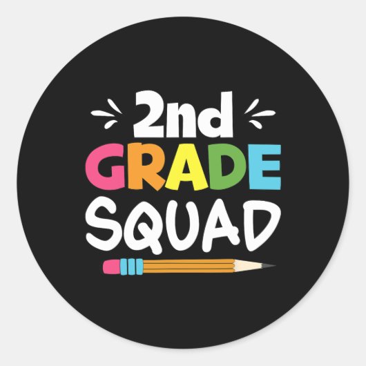 2年生チーム第2先生学生チーム戻るT ラウンドシール (正面)