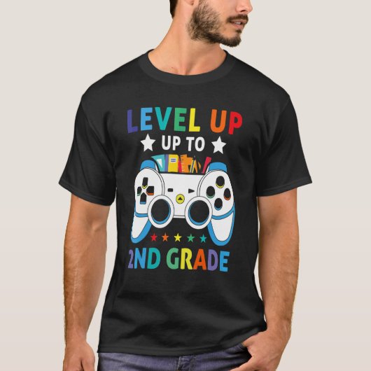 2年生チーム2年生までのビデオゲームレベル Tシャツ (正面)