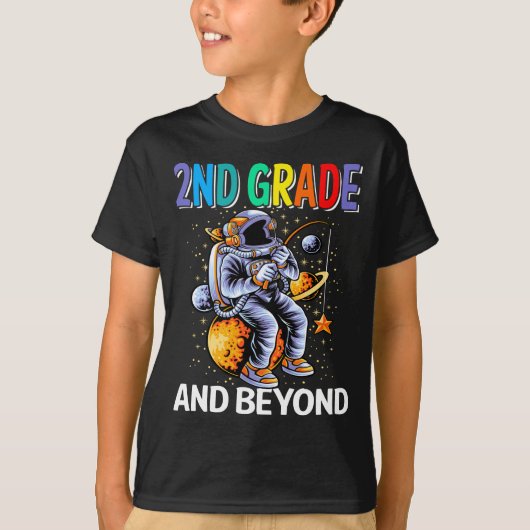 2年生ティー新学期スペースマン宇宙愛好家 Tシャツ (正面)