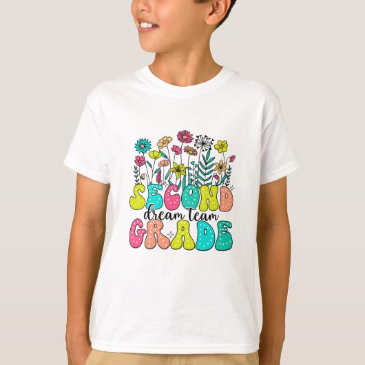 2年生ドリームチームおもしろい新学期 Tシャツ (正面)