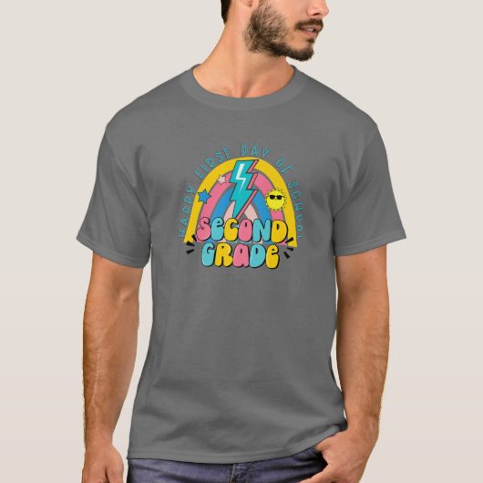 2年生レインボーライトボルト幸せな1日目 Tシャツ (正面)