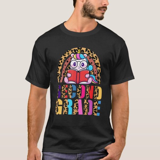 2年生レインボーレオパードユニコーン先生生 Tシャツ (正面)