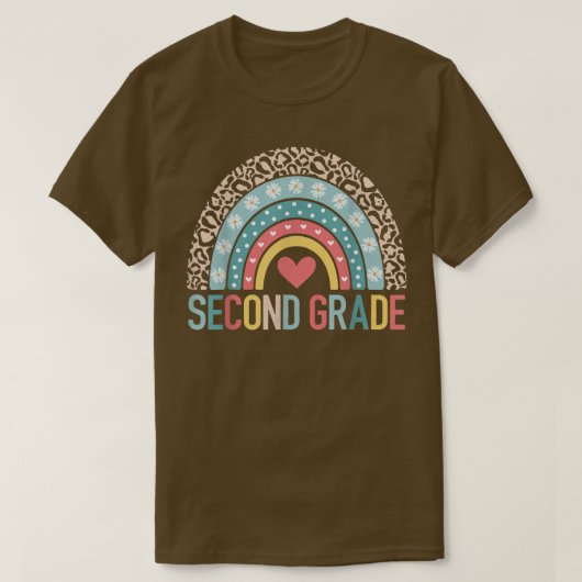 2年生レインボー新学期2年生スクア Tシャツ (デザイン正面)