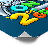 2年生レベルでのゲームのロック解除されたビデオゲーマーバック ポスター (角)