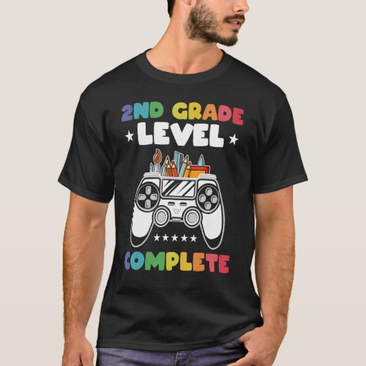 2年生レベル完全キッズゲーマーゲームコントロール Tシャツ (正面)