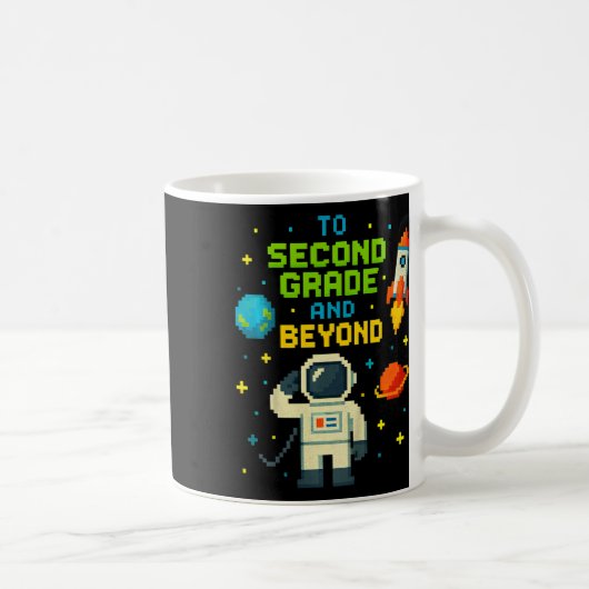2年生以上の宇宙飛行士スペース男子ゲーマー Fi コーヒーマグカップ (右)