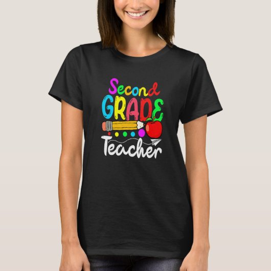 2年生先生かわいい新学期初日 Tシャツ (正面)