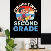 2年生先生が2年生に直進 ポスター (ホームオフィス)