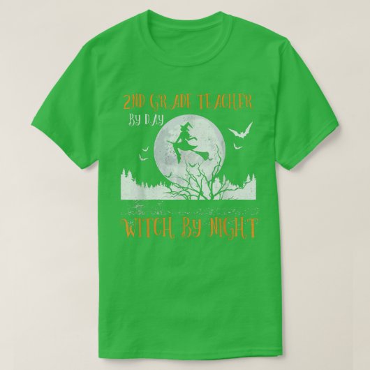 2年生先生バイデイウィッチバイナイトウィメンズホール Tシャツ (デザイン正面)