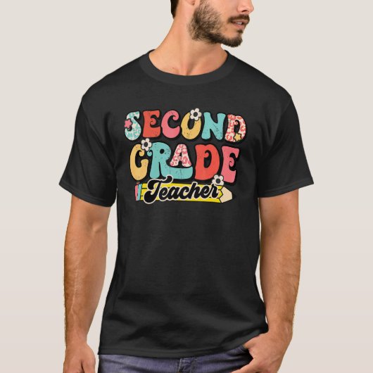 2年生先生レトロ2年生バックスクー Tシャツ (正面)