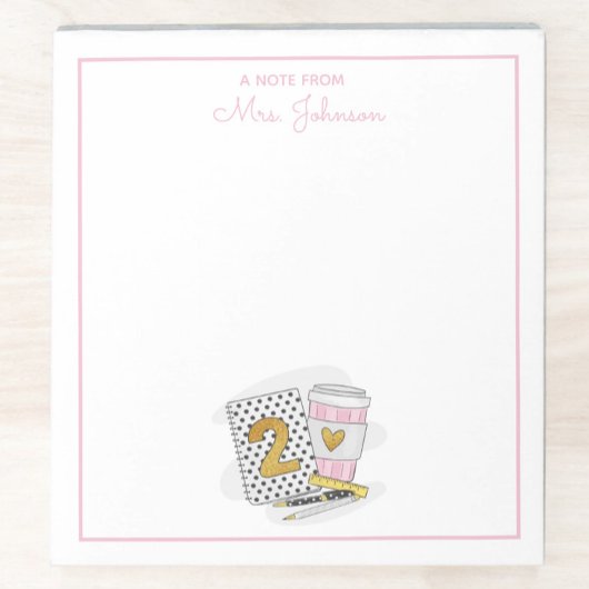 2年生先生白先生評価 ノートパッド