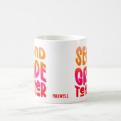 2年生先生赤オレンジグラデーション コーヒーマグカップ (中央)